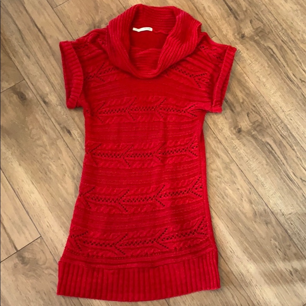 Maurices red cowl neck sweater dress, size XL